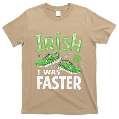 Irish I Was Faster Funny Running Cute St PatrickS Day 2025 T-Shirt