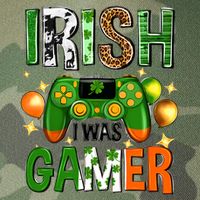 Irish I Was Gamer St Patrick's Day Game Controller Shamrocks Legacy Tie Dye Trucker Hat