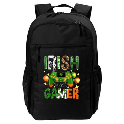 Irish I Was Gamer St Patrick's Day Game Controller Shamrocks Backpack