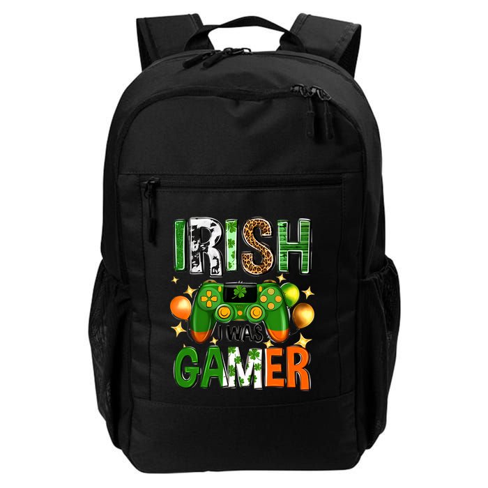 Irish I Was Gamer St Patrick's Day Game Controller Shamrocks Backpack