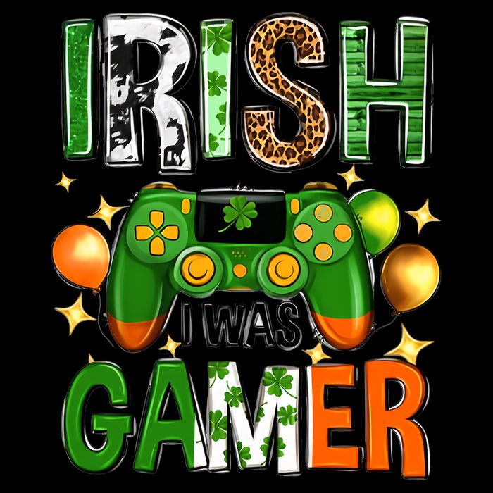 Irish I Was Gamer St Patrick's Day Game Controller Shamrocks 16 in Basic Backpack