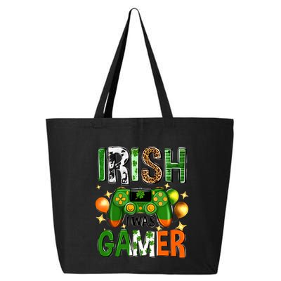 Irish I Was Gamer St Patrick's Day Game Controller Shamrocks 25L Jumbo Tote