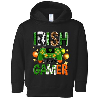 Irish I Was Gamer St Patrick's Day Game Controller Shamrocks Toddler Hoodie