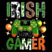 Irish I Was Gamer St Patrick's Day Game Controller Shamrocks Toddler Hoodie