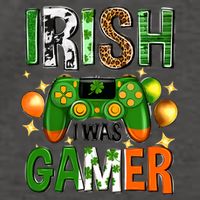 Irish I Was Gamer St Patrick's Day Game Controller Shamrocks Vector Backpack