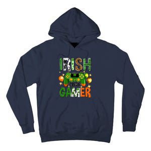 Irish I Was Gamer St Patrick's Day Game Controller Shamrocks Tall Hoodie