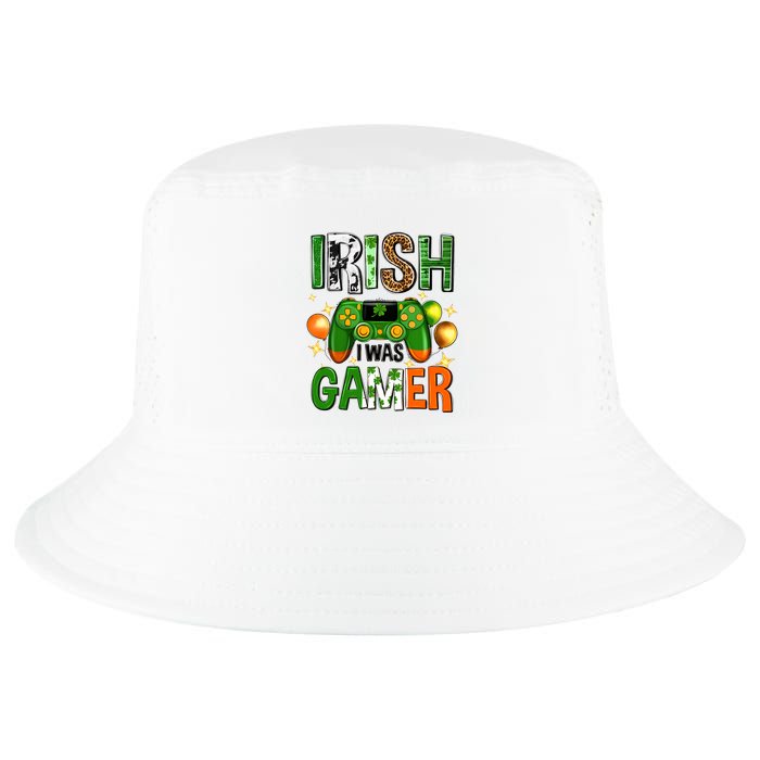 Irish I Was Gamer St Patrick's Day Game Controller Shamrocks Cool Comfort Performance Bucket Hat