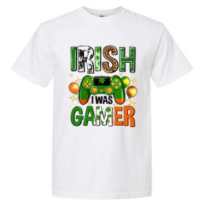 Irish I Was Gamer St Patrick's Day Game Controller Shamrocks Garment-Dyed Heavyweight T-Shirt