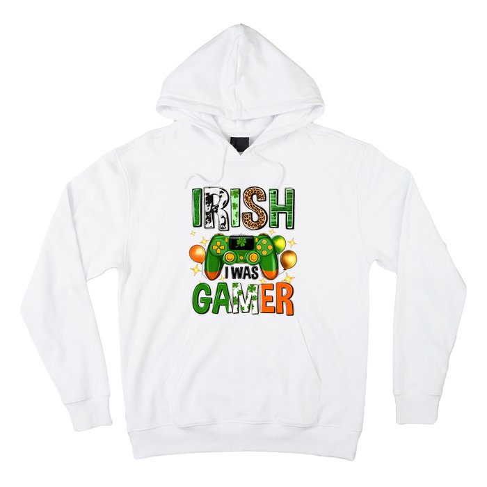 Irish I Was Gamer St Patrick's Day Game Controller Shamrocks Hoodie