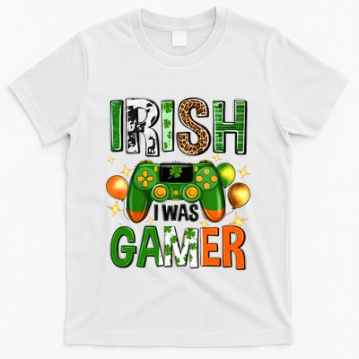 Irish I Was Gamer St Patrick's Day Game Controller Shamrocks T-Shirt