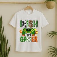 Irish I Was Gamer St Patrick's Day Game Controller Shamrocks T-Shirt
