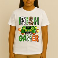 Irish I Was Gamer St Patrick's Day Game Controller Shamrocks T-Shirt