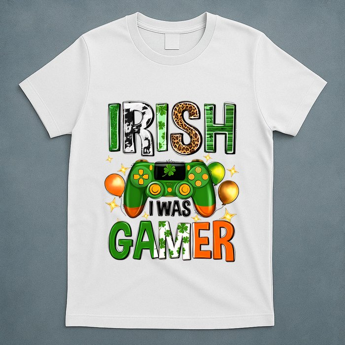 Irish I Was Gamer St Patrick's Day Game Controller Shamrocks T-Shirt