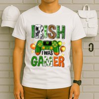 Irish I Was Gamer St Patrick's Day Game Controller Shamrocks T-Shirt