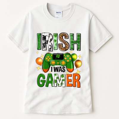 Irish I Was Gamer St Patrick's Day Game Controller Shamrocks Tall T-Shirt