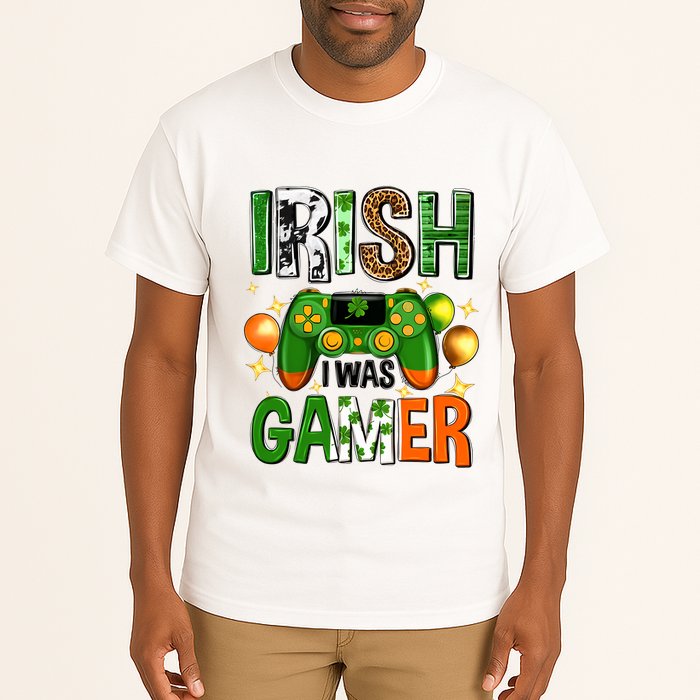 Irish I Was Gamer St Patrick's Day Game Controller Shamrocks Tall T-Shirt