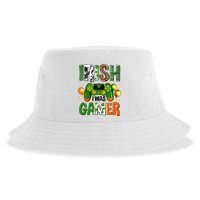 Irish I Was Gamer St Patrick's Day Game Controller Shamrocks Sustainable Bucket Hat