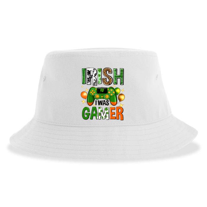 Irish I Was Gamer St Patrick's Day Game Controller Shamrocks Sustainable Bucket Hat
