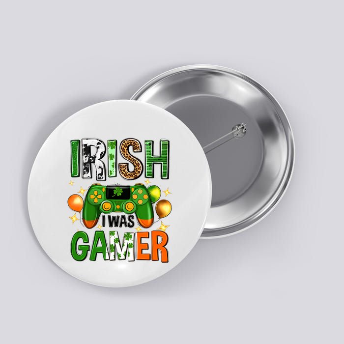 Irish I Was Gamer St Patrick's Day Game Controller Shamrocks Button