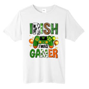 Irish I Was Gamer St Patrick's Day Game Controller Shamrocks Tall Fusion ChromaSoft Performance T-Shirt