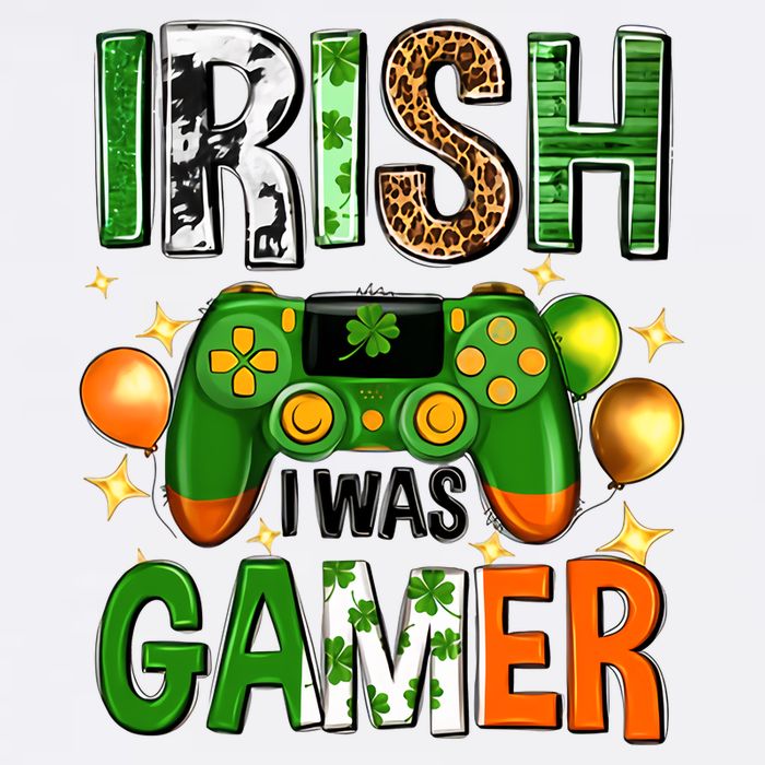 Irish I Was Gamer St Patrick's Day Game Controller Shamrocks Bucket Hat
