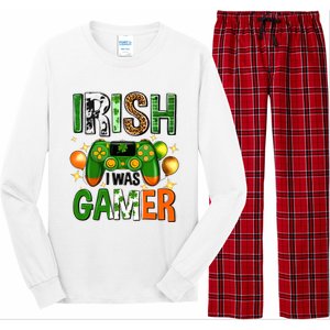 Irish I Was Gamer St Patrick's Day Game Controller Shamrocks Long Sleeve Pajama Set