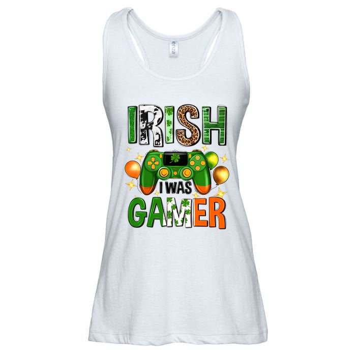 Irish I Was Gamer St Patrick's Day Game Controller Shamrocks Ladies Essential Flowy Tank