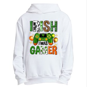 Irish I Was Gamer St Patrick's Day Game Controller Shamrocks Urban Pullover Hoodie