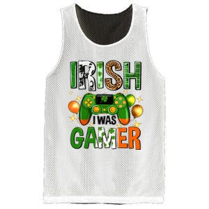 Irish I Was Gamer St Patrick's Day Game Controller Shamrocks Mesh Reversible Basketball Jersey Tank