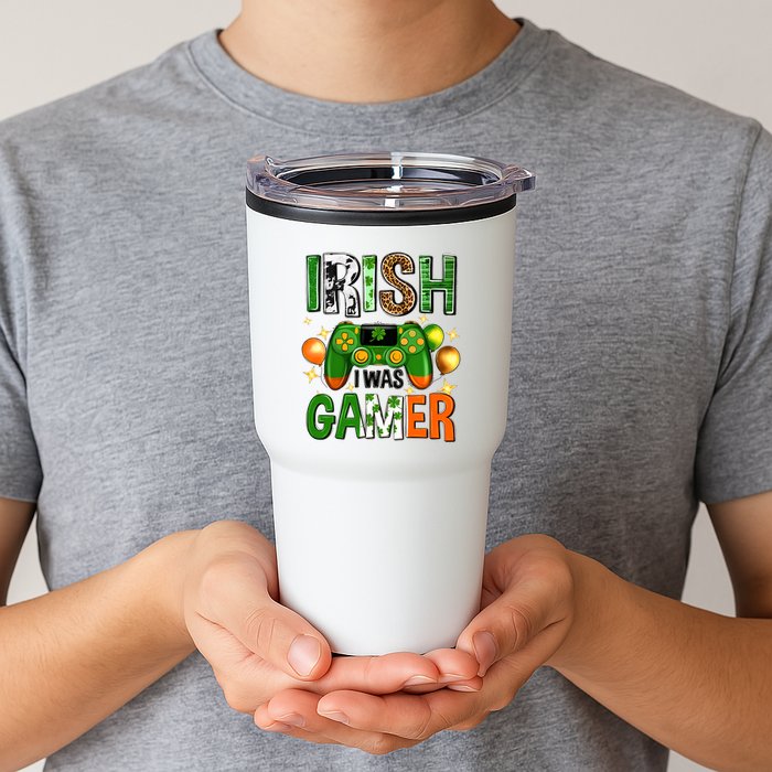 Irish I Was Gamer St Patrick's Day Game Controller Shamrocks Tumbler