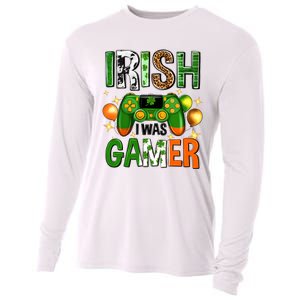 Irish I Was Gamer St Patrick's Day Game Controller Shamrocks Cooling Performance Long Sleeve Crew