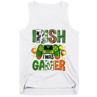 Irish I Was Gamer St Patrick's Day Game Controller Shamrocks Tank Top