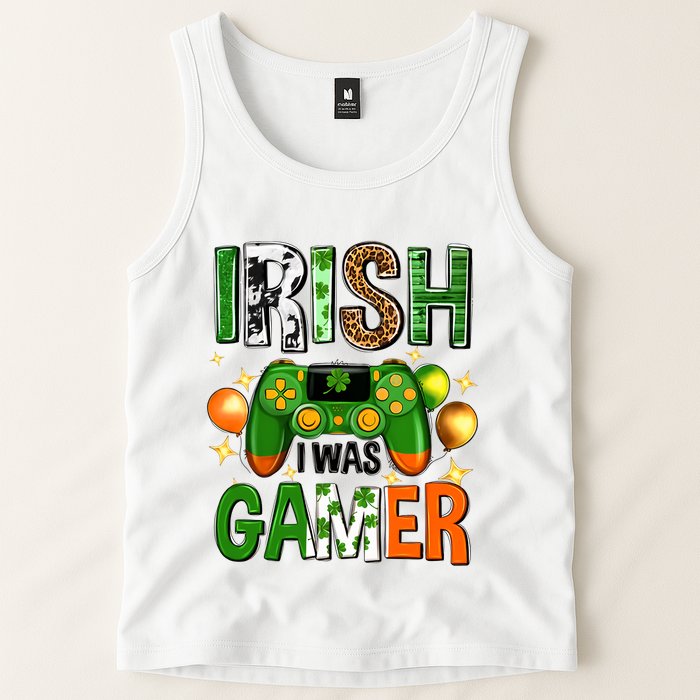 Irish I Was Gamer St Patrick's Day Game Controller Shamrocks Tank Top