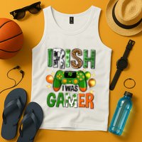 Irish I Was Gamer St Patrick's Day Game Controller Shamrocks Tank Top