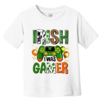 Irish I Was Gamer St Patrick's Day Game Controller Shamrocks Toddler T-Shirt