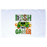 Irish I Was Gamer St Patrick's Day Game Controller Shamrocks Microfiber Hand Towel