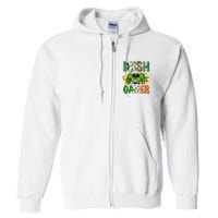 Irish I Was Gamer St Patrick's Day Game Controller Shamrocks Full Zip Hoodie