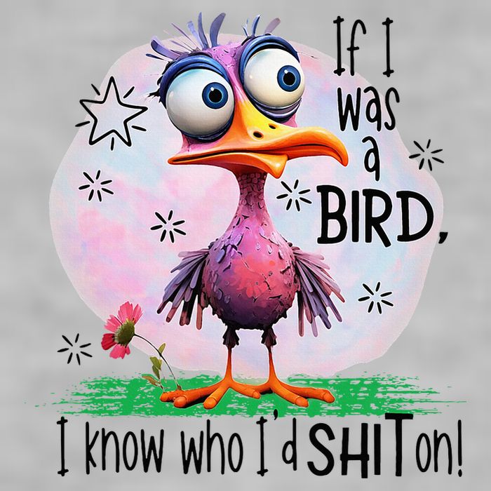 If I Was A Bird I Know Who ID Shit On Ladies PosiCharge Tri-Blend Wicking Tank