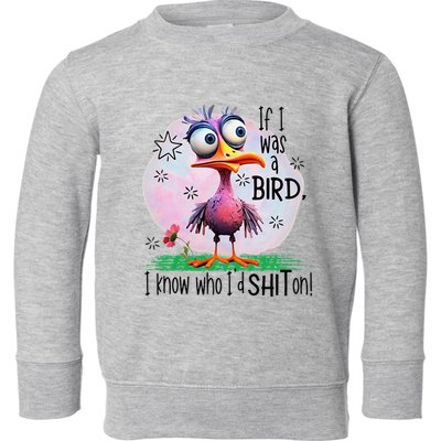 If I Was A Bird I Know Who ID Shit On Toddler Sweatshirt