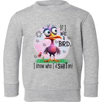 If I Was A Bird I Know Who ID Shit On Toddler Sweatshirt
