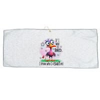 If I Was A Bird I Know Who ID Shit On Large Microfiber Waffle Golf Towel