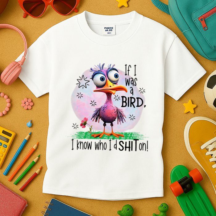 If I Was A Bird I Know Who ID Shit On Kids T-Shirt
