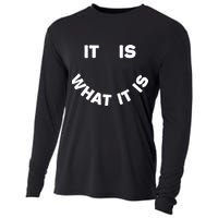 It Is What It Is Smiley Face Cooling Performance Long Sleeve Crew