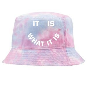 It Is What It Is Smiley Face Tie-Dyed Bucket Hat