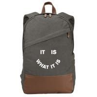 It Is What It Is Smiley Face Cotton Canvas Backpack