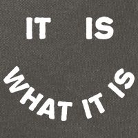 It Is What It Is Smiley Face Cotton Canvas Backpack