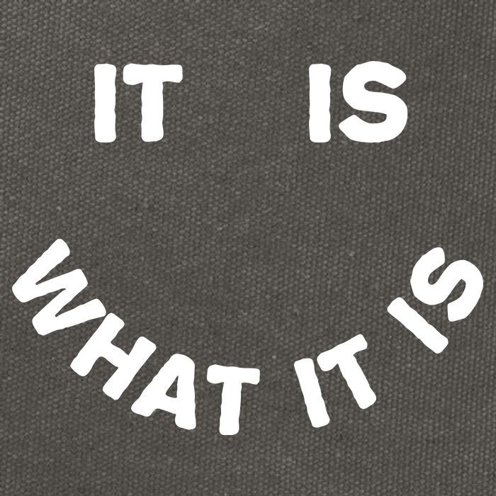 It Is What It Is Smiley Face Cotton Canvas Backpack