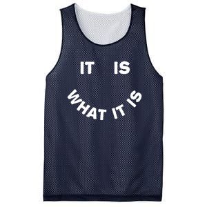 It Is What It Is Smiley Face Mesh Reversible Basketball Jersey Tank