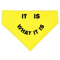 It Is What It Is Smiley Face USA-Made Doggie Bandana