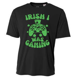 Irish I Was Gaming Gamer Game Controller Saint Patrick's Day Cooling Performance Crew T-Shirt